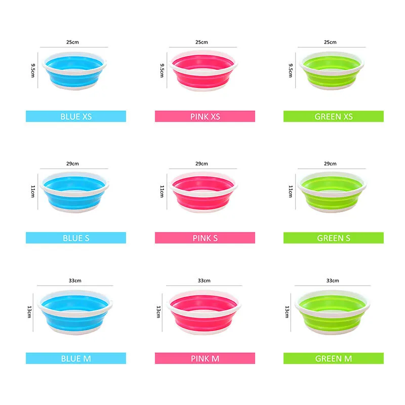 

1PCS Folding Bucket Portable Collapsible Basins Car Washing Tool Vegetable Fruit Basin High Capacity Household Cleaning Supplies