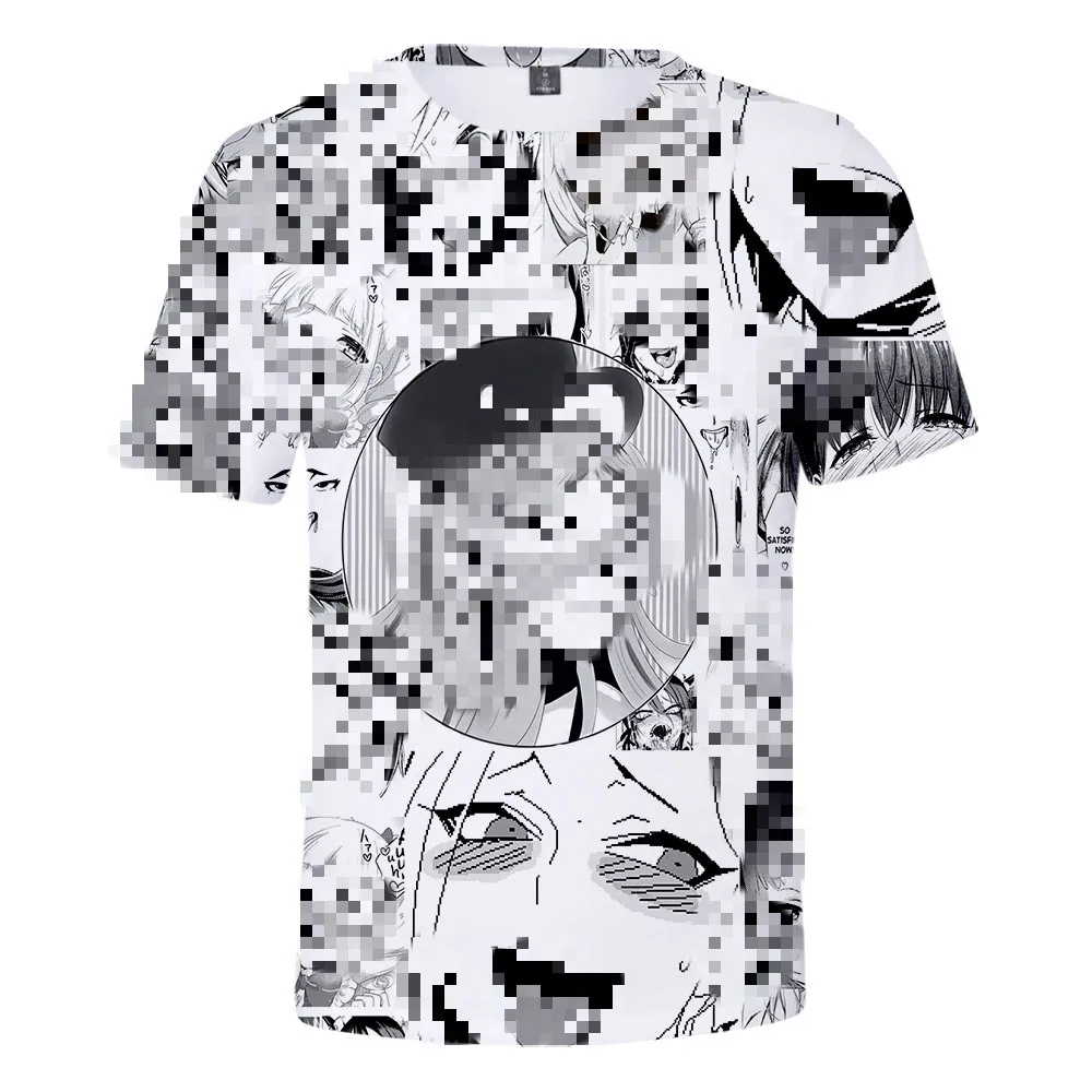 Ahegao 3D футболка лето Аниме Топ с коротким рукавом модная футболка хип-хоп с коротким рукавом забавная Повседневная футболка s для мужчин/женщин
