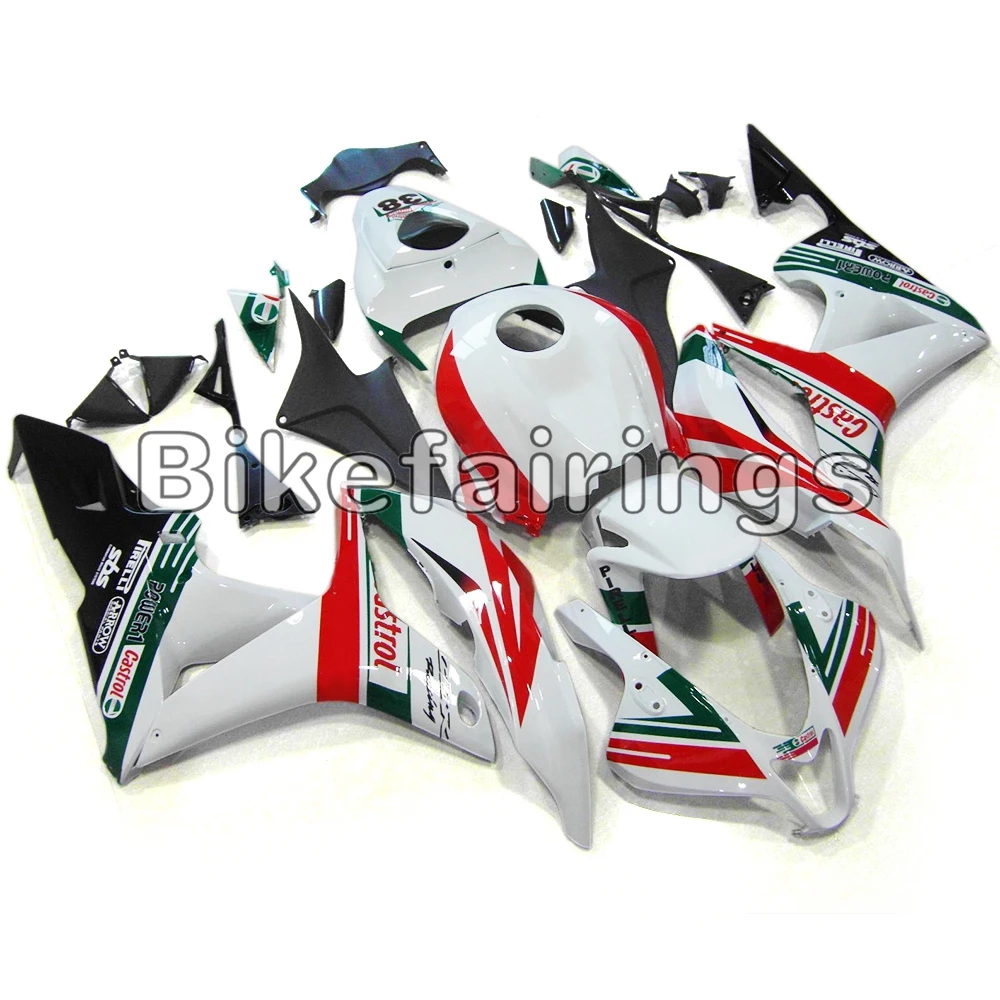 

Fairings For Honda CBR600RR F5 2007 2008 07 08 ABS Injection Plastic Motorcycle Cowlings Castrol White Red Body Frames New
