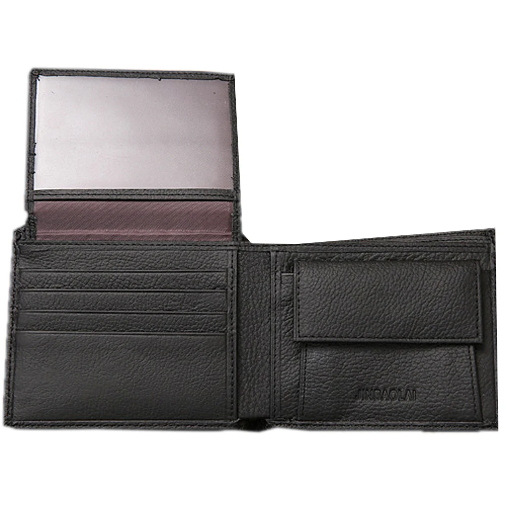 Роскошный кошелек из 100% натуральной кожи модный короткий двойной мужской