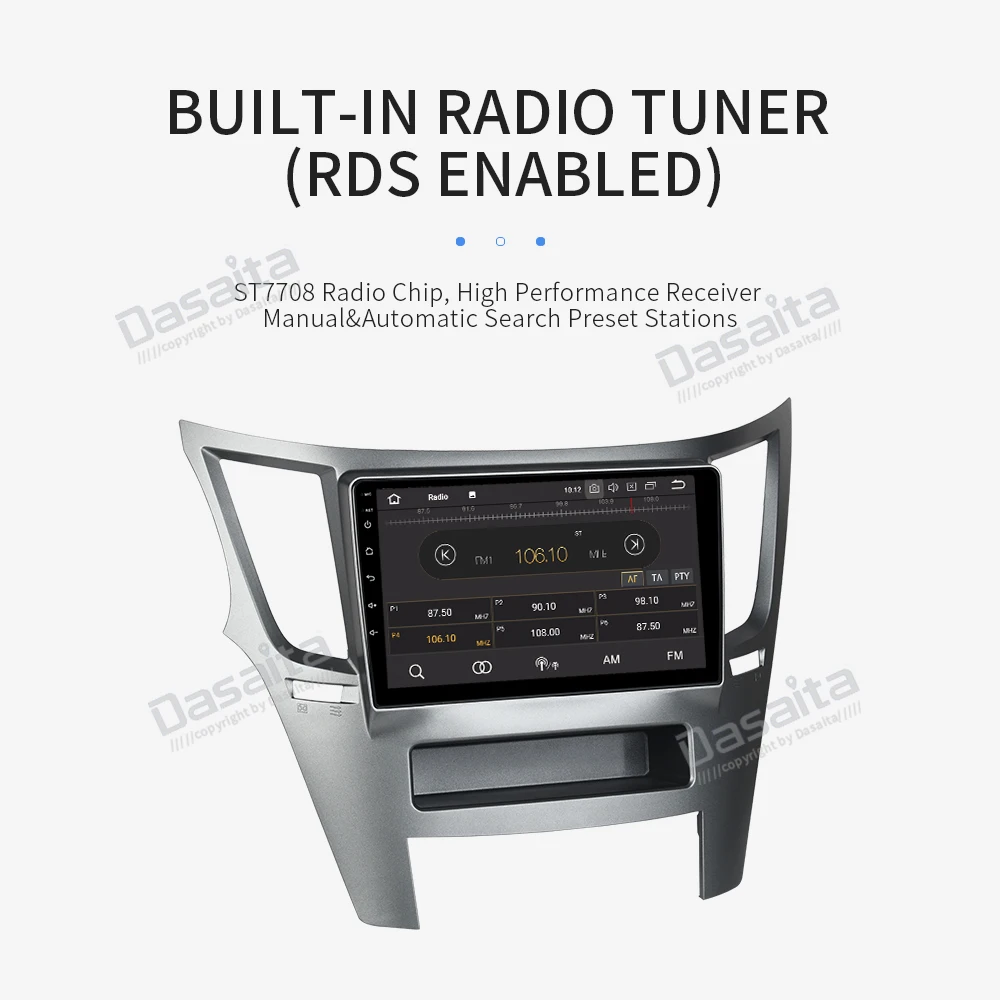 Dasaita автомобиль радио Android 9,0 TDA7850 для Subaru Legacy Outback gps 2009 2010 2011 2012 2013 автомобильный стерео " ips MP3 32G Встроенная память