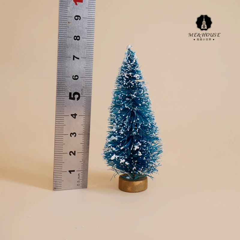 xmas tree 7.5cm 1:12 кукольный домик миниатюрный мини рождественская елка подарок коробка конфет цветной шар венок конфеты игрушка подарок на день рождения карманный крошечный мир - Цвет: xmas tree 7.5cm