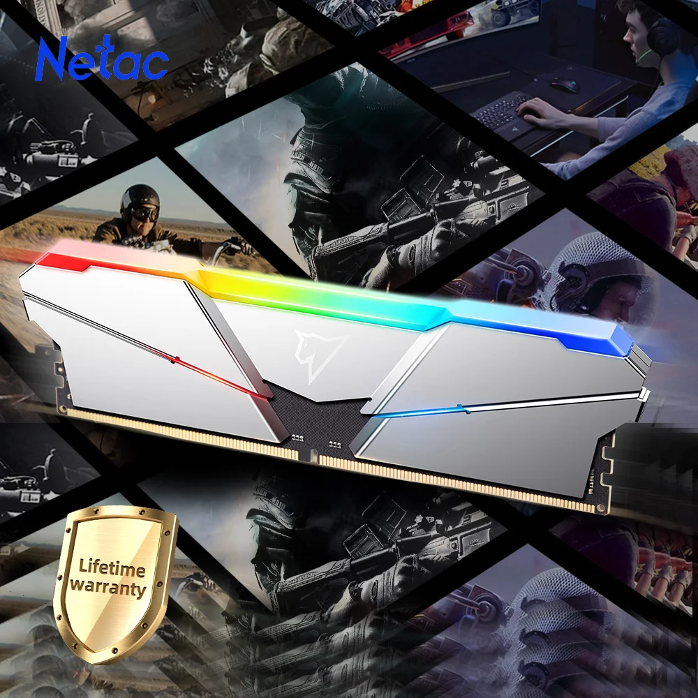 Netac Ram DDR5 16GBx2 Memory 4800Mhz Dimm Ddr5 Desktop Memoria Module PC5-38400 Heat Sink for x99 Intel AMD Motherboard |
