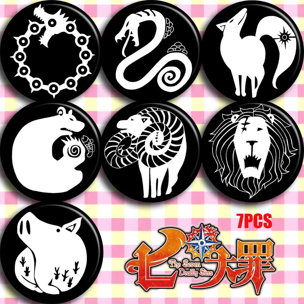Японское аниме Семь смертных грехов Nanatsu no Taizai косплей бидж мультяшный