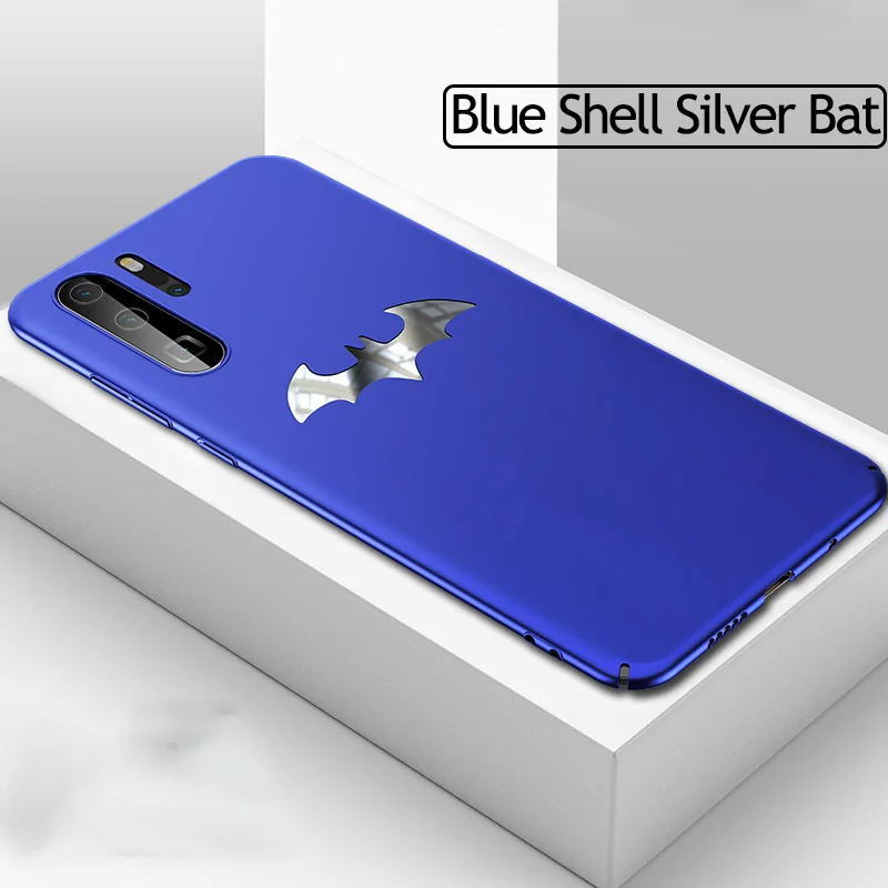 Ультратонкий металлический матовый PC чехол для телефона с Бэтменом для huawei P30 P20 Honor V20 V10 10 9 Lite Pro Nova чехол с магнитной защитой - Цвет: Blue Case Silver Bat