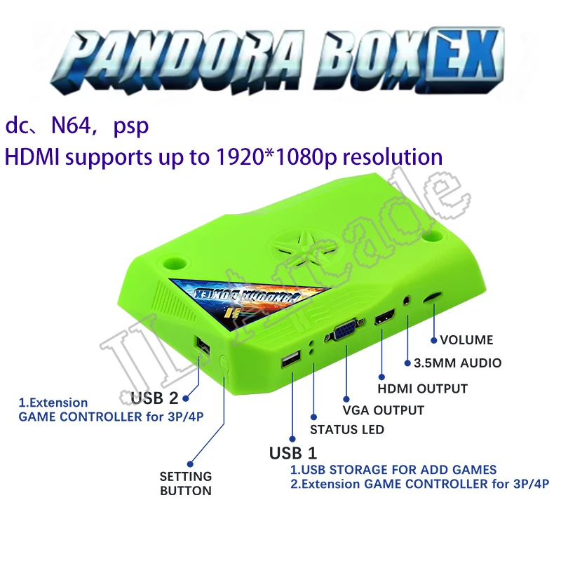 

Аркадная версия jamma 3D Pandora Box EX 3300 FHD 1080P DDR4 8 Гб сохранение игр высокий балл поддержка N64 DC PSP