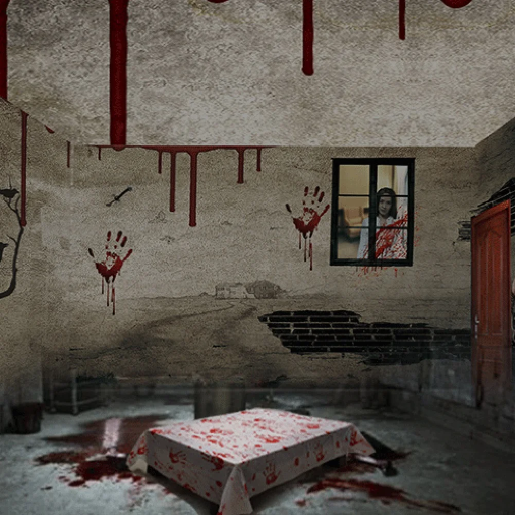 Оригинальный 1 шт. 130*260 см Хэллоуин с принтом крови скатерти ужас вечеринка Декор