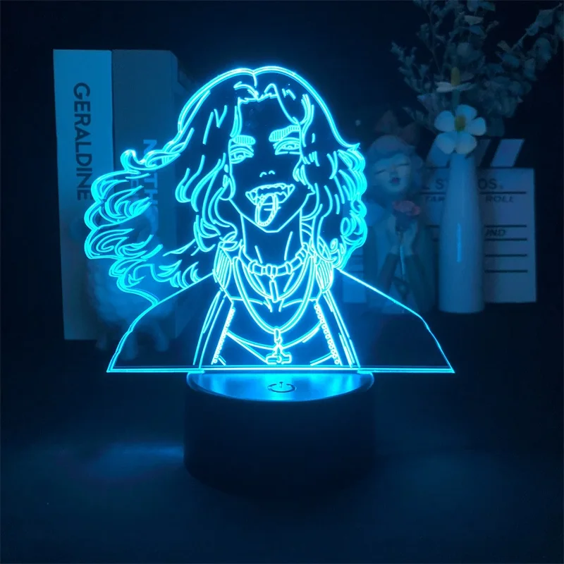 

3D неоновая Лавовая Лампа с дистанционным управлением для детской комнаты, ночсветильник в стиле аниме, светодиодный акриловый ночсветильн...