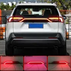 Для Toyota RAV4 для Toyota Previa RAV 4 2019 2020 автомобиля светодиодный задний противотуманный фонарь стоп-сигнал светильник динамический сигнал поворота отражатель задний бампер багажник хвост светильник