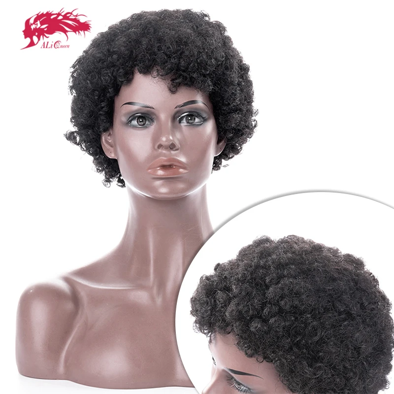Короткие афро курчавые вьющиеся волосы боб парики для женщин бразильские Remy