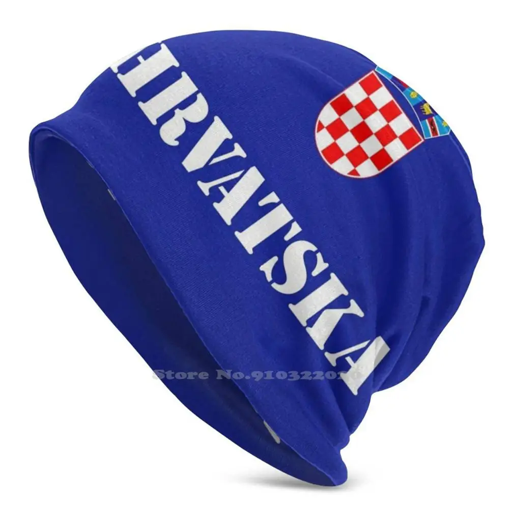 

Croatia Hrvatska Soccer Croatian Football Men Women Child Beanies Knitted Hats Autumn Winter Soccer Croatia Soccer Flag Of