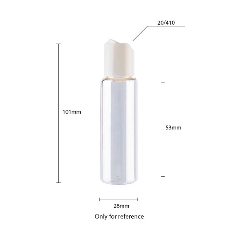 30 мл прозрачные маленькие пластиковые пустые косметические бутылки с дисковой