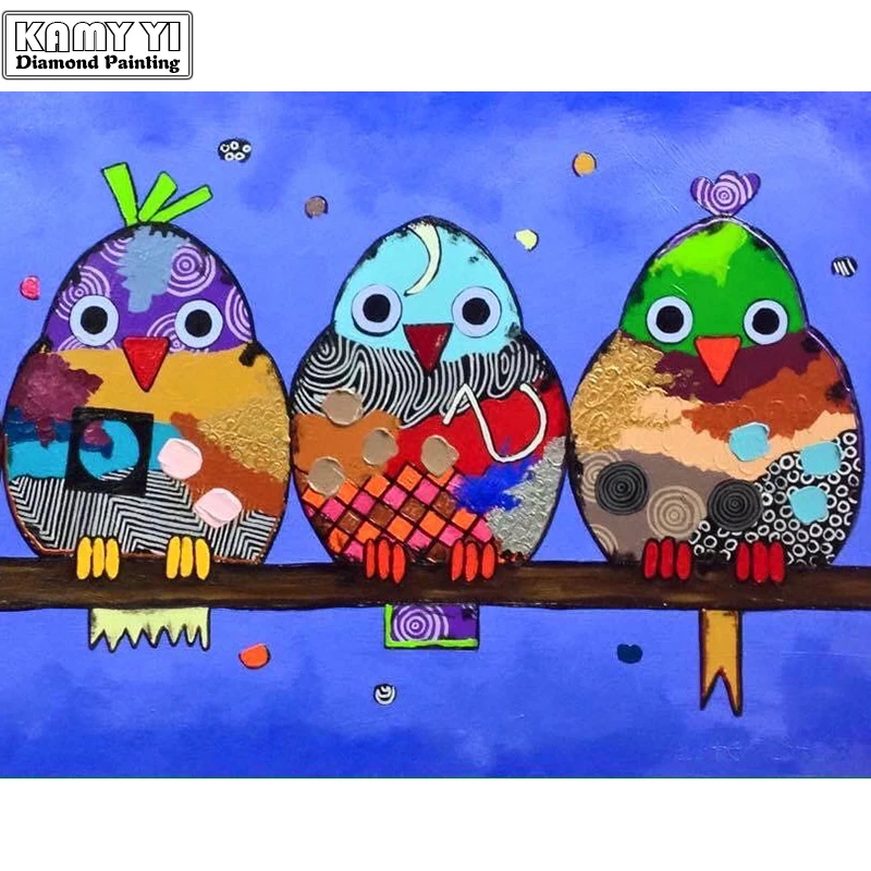 

Diamond Painting Home Decor Cross Stitch Rhinestone 5D DIY Diamond Painting\"cute Owl\"diamond Embroidery Square Full Zhuistar