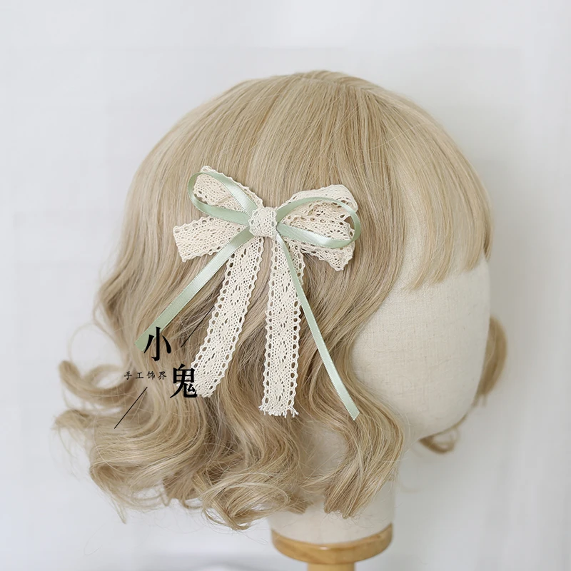 

Mori Girl Cute Lace Bowknot Hair Band Hairpin Headdress Retro Fresh Sweet Lolita KC Headband Side Clip Cosplay Hair Accessories