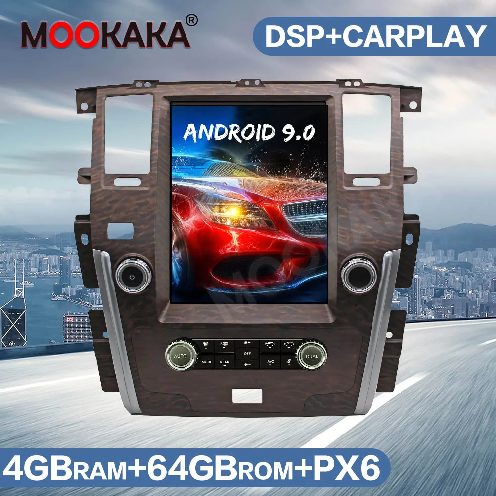 13 6 ''Tesla Style Android 9 0 64 Гб автомобильное радио GPS навигация для NISSAN патруль Y62 2010 +