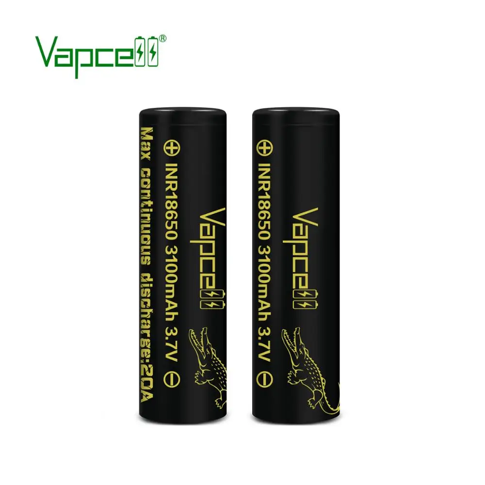 Литий ионный аккумулятор Vapcell INR 18650 3100 мАч 20 А 3 7 в аккумуляторные батареи высокой