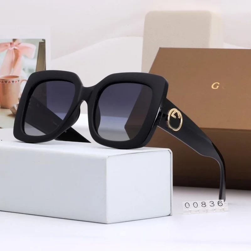 4 no box Новинка, женские солнцезащитные очки, Роскошные, женские, брендовые, дизайнерские, негабаритные, квадратные, солнцезащитные очки, женские, Летний стиль, оттенки, UV400, трехцветная оправа - Lenses Color: 4 no box