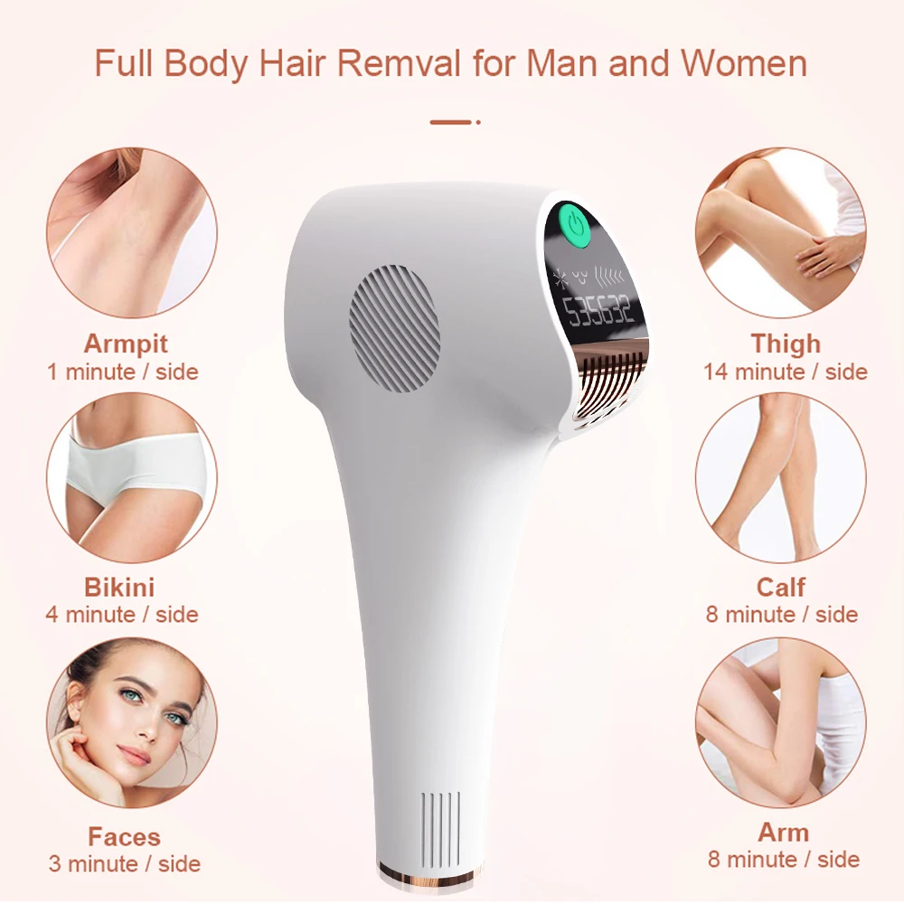 Лазерный эпилятор для перманентного удаления волос IPL 500000 импульсов лазерный