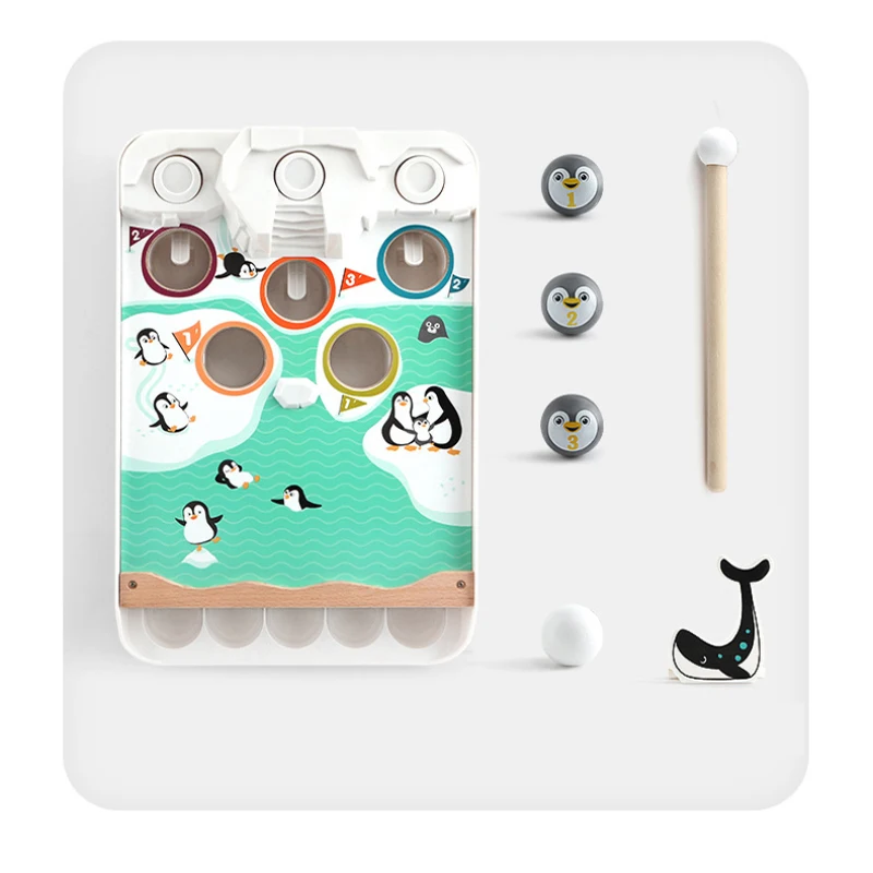 Детские забавные вечерние ледяные кубики пингвина бильярдный стол