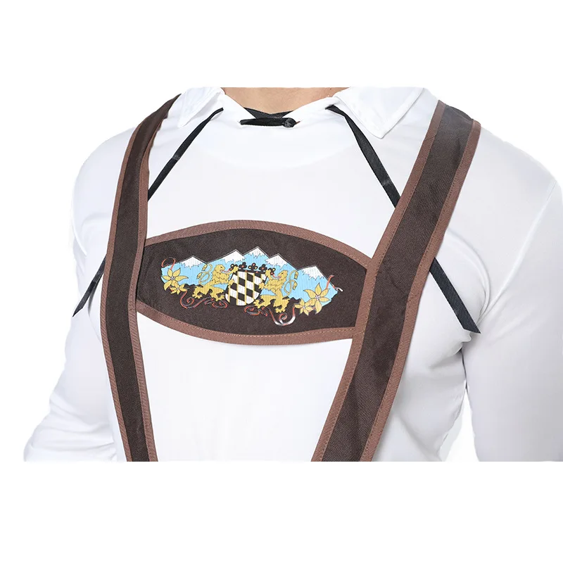 Костюм мужчины Октоберфеста набор баварского немецкого пивного фестиваля косплея для взрослых и детей на Хэллоуин, карнавальные костюмы с шляпой.