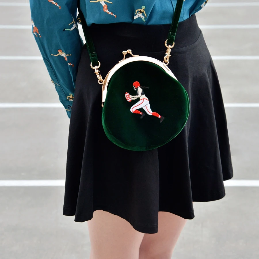 Новая Оригинальная дизайнерская женская винтажная велюровая сумка с мультяшной