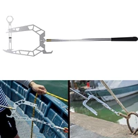 mooring tool dock hook easy long distance boat puller wharf hook telescopic threading device threader tie rope hook tool