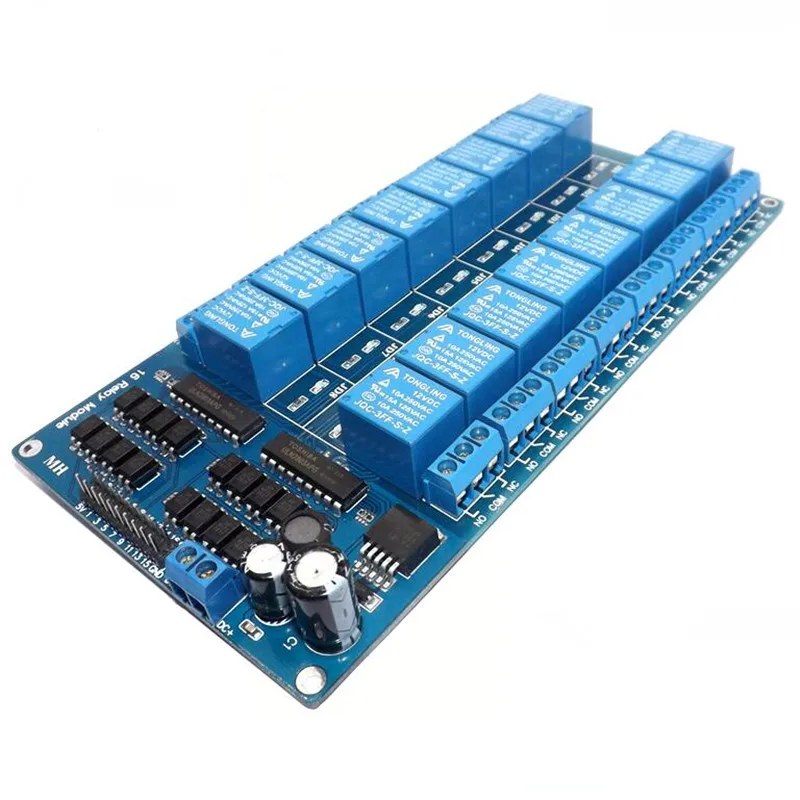 16 каналов 12 В релейный модуль релейная панель управления с защитой для оптронной