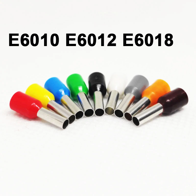 Изолированные Наконечники E6010, E6012, E6018, 6, 0 мм2, 100 шт.