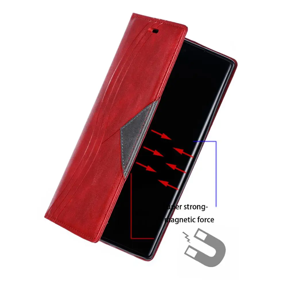 Роскошный кожаный чехол бумажник с откидной крышкой для Samsung Galaxy Note 10 9 8 S10 S9 Plus S8 A