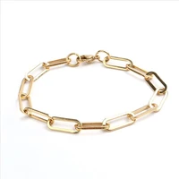 gold plated hip hop bracelet cable chain bracelet mens and womens street hip hop rock jewelry rap accessories lovers bracelet