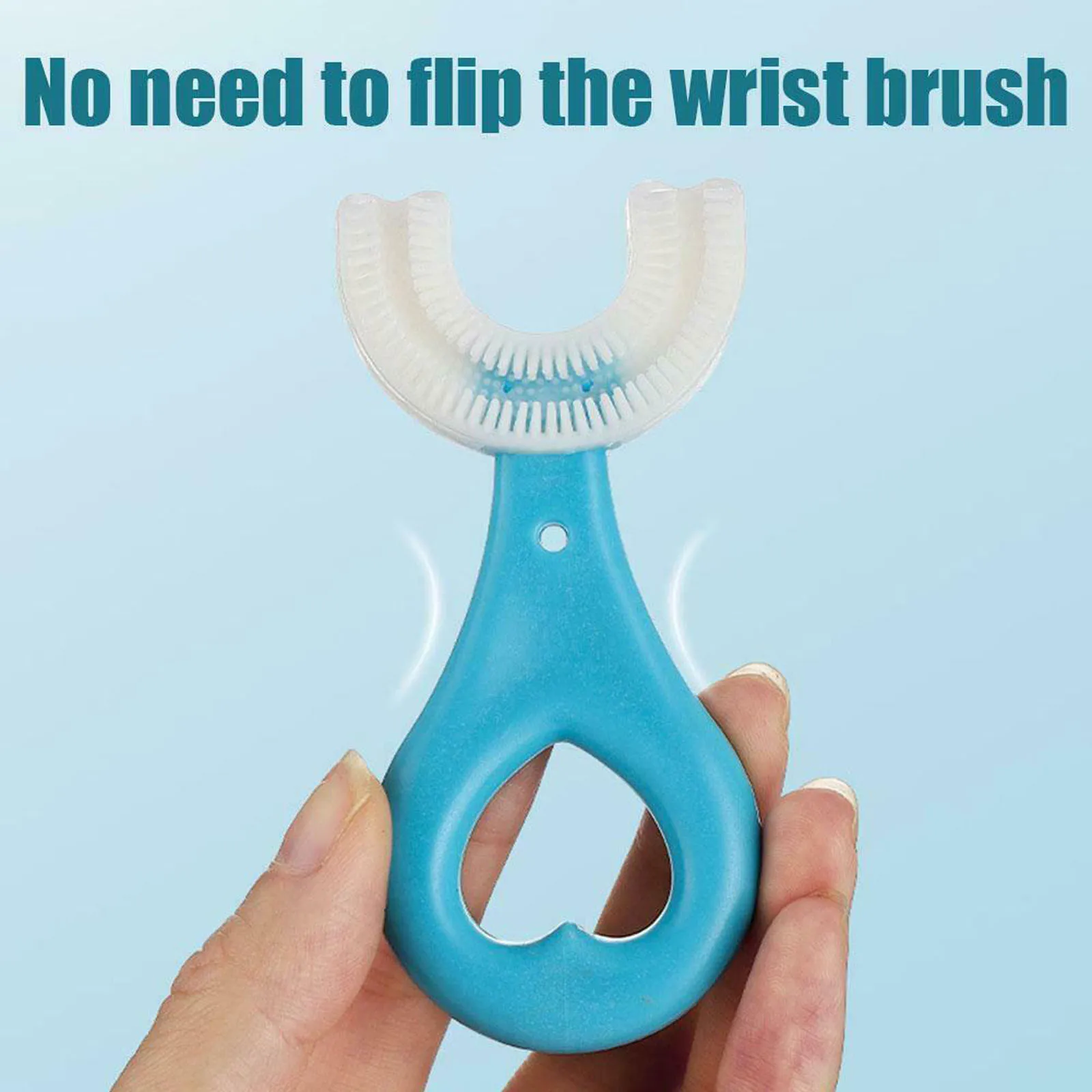 Children U Shape Toothbrush Portable Fun children's practical and simple Home Safety Baby Silicone All Rounded | Дом и сад