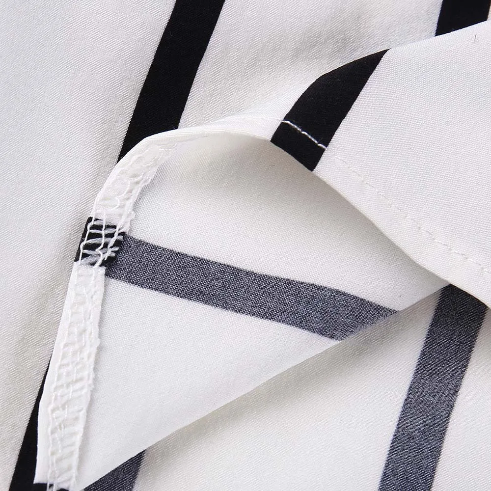 

2020 Wide Leg Women Shorts Retro Striped Casual Fit Elastic Waist Pocket Bandage Short Pants Large Size for Lady