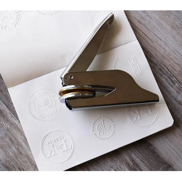 

Customized Library Book Invitation Embosser Stamp Embossing Stamp Notary Seal Stamp for Personalized Motto Stamp Make Your Logo