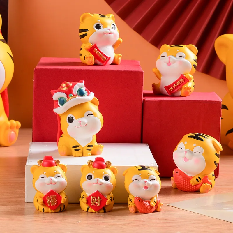 Новинка 2022 фигурки тигра символы китайского Нового года двенадцать знаков