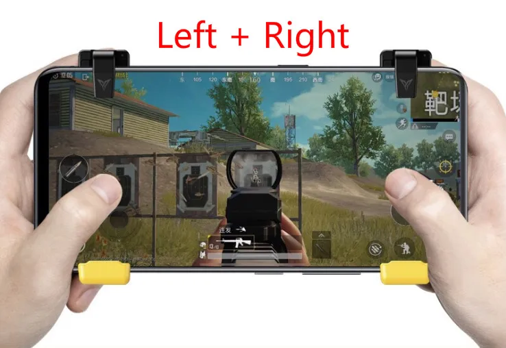 Left and Right PUBG игра для мобильного телефона контроллер без беспроводной геймпад Bluetooth триггер аксессуары четыре пальца пот-доказательство пальцев крышка рукава - Цвет: Left and Right