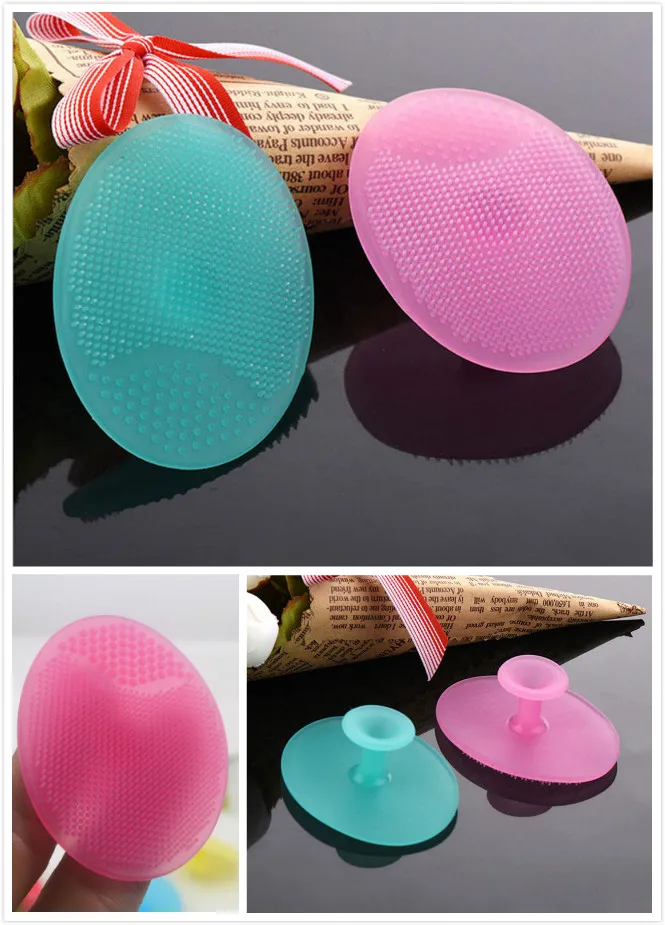 Мягкий силиконовый коврик для мытья лица отшелушивающая щетка очищения от угрей