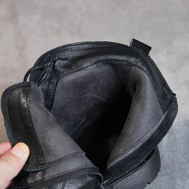 Модные женские ботинки-мартинсы DRKANOL в уличном стиле осенне-зимние теплые