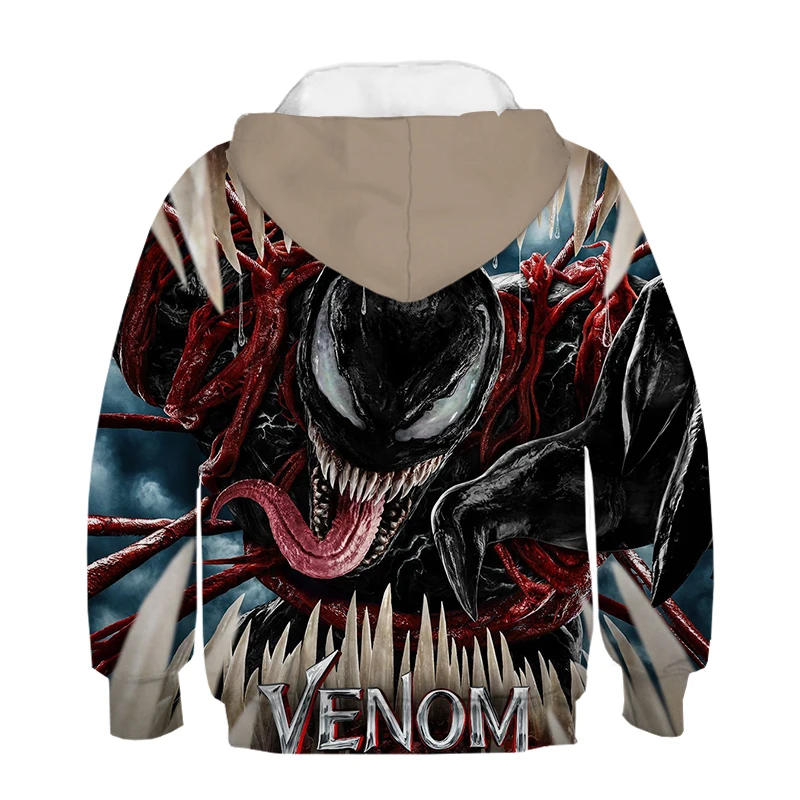 

Cool Snake Venom 3D Printed Hoodie For Boys, Thin Jacket For Children Spring Fall, Film Snake Venom Role Play Children's Hoodie