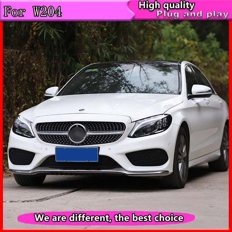 

Head Lamp for Mercedes Benz W205 Headlights 2015-2020 C300 C260 New ALL LED Headlight dynamic turn signal DRL Bi-LED LENS