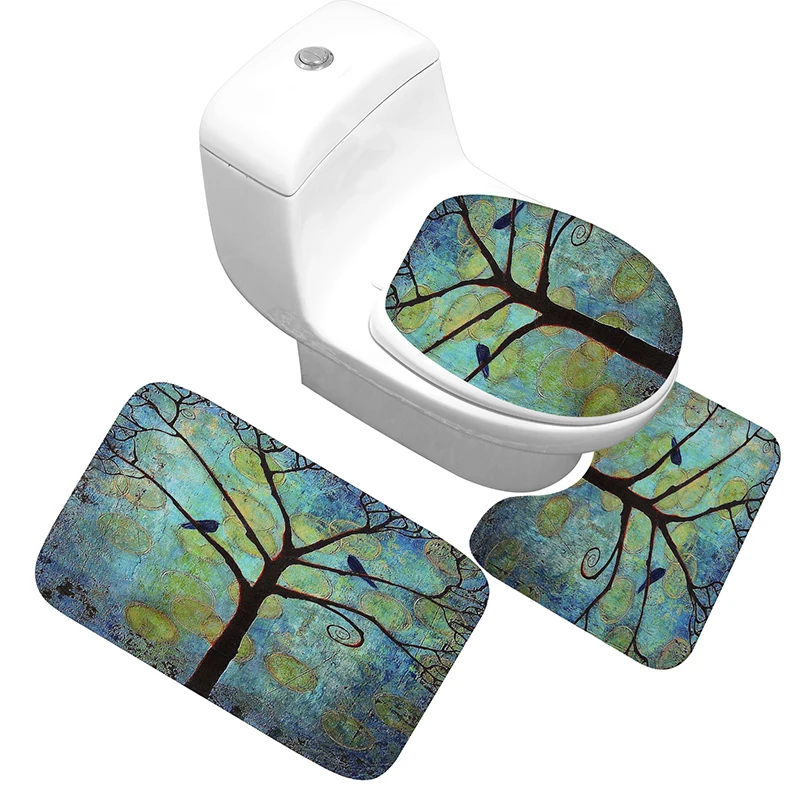 

Zeegle Tree Printed Bathroom Mat Toilet Carpet Bath Mat Absorbent Bath Rugs Bathroom Carpet Bathroom Rug Shower Mats