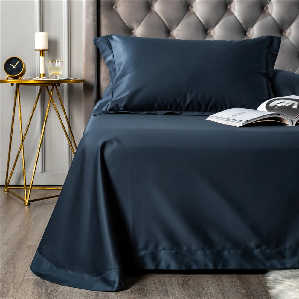 

SRF Luxury Dark Blue100% Egyptian Cotton Bedding Set Hotel Queen King Duvet Cover Set Flat Sheet Pillowcase Bed Linen Set