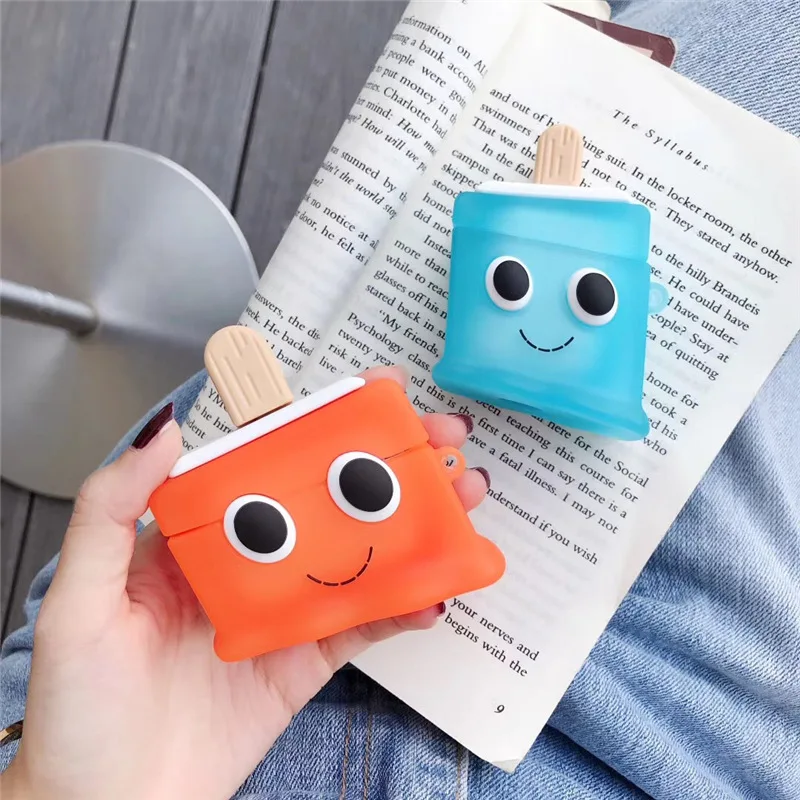 Чехол для Airpods Pro 3D с милым мультяшным мороженым чехол Apple 1 2 3 летняя Беспроводная
