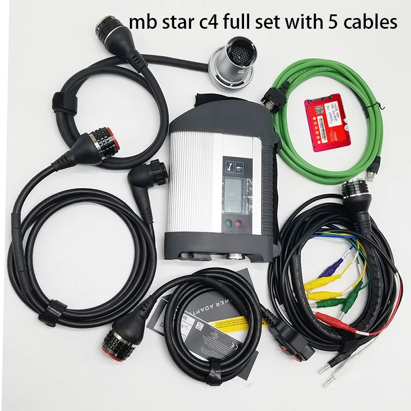 MB STAR C4 with SSD S+++ полный чип MB STAR C4 SD Подключение компактный C4 программное обеспечение для автомобиля и грузовика,12 V Mb star мультиплексор диагностический инструмент с wifi - Цвет: MB STAR C4 with SSD