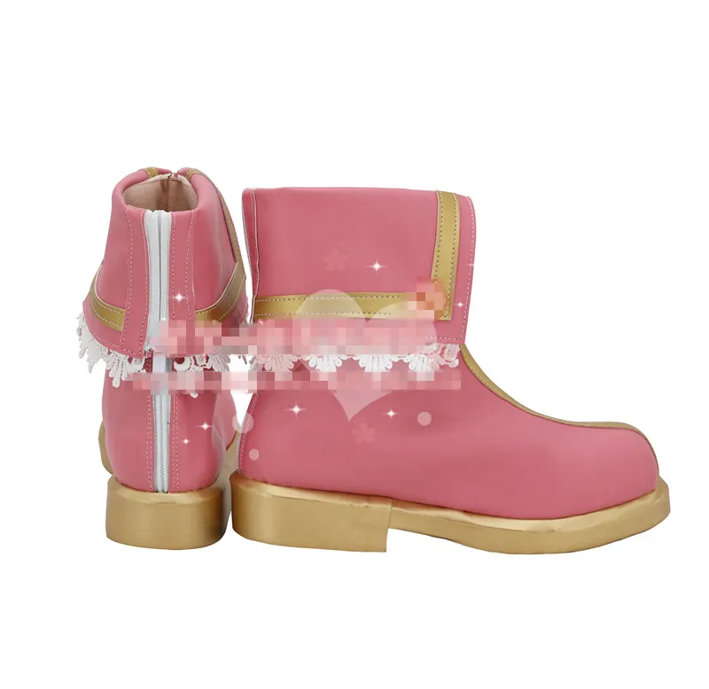 

Anime cosplay shoe BanG Dream shoe Poppin'Party rimiri Pink ankle boots A