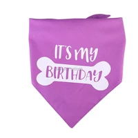 100 pcslot Cat Dog Birthday Bandana Bibs Scarf Collar Adjustable Pet Neckerchief Scarf Waterproof Saliva