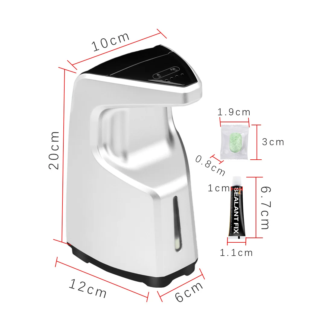 

Touchless Soap Dispenser, Automatic Hand Sanitizer Soap Dispenser 15.2 oz /450ml Countertop/Wall Mounted Soap Dispenser Level