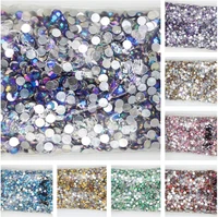 crystal ab 12 color 1 510mm flat back round acrylic rhinestones beads stones 3d acrylic nail art garment decoration
