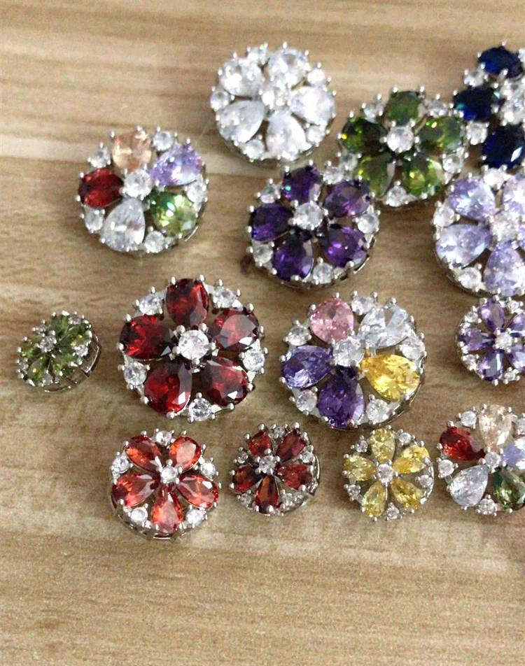 5 шт./партия пуговицы с кристаллами циркона для роскошного Кашемирового пальто