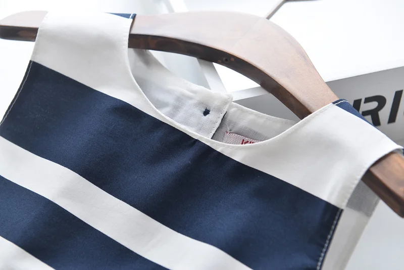 LOVE DD&ampMM Girls Dresses 2022 New Children's Clothing Fashion Sweet Bow Striped Cotton Sleeveless Vest Dress | Детская одежда и