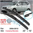 Щетка стеклоочистителя для лобового стекла автомобиля, стеклоочистители, J-образный крюк, автомобильные аксессуары для KIA CarensRondo 26 дюймов + 16 дюймов 2006-2012